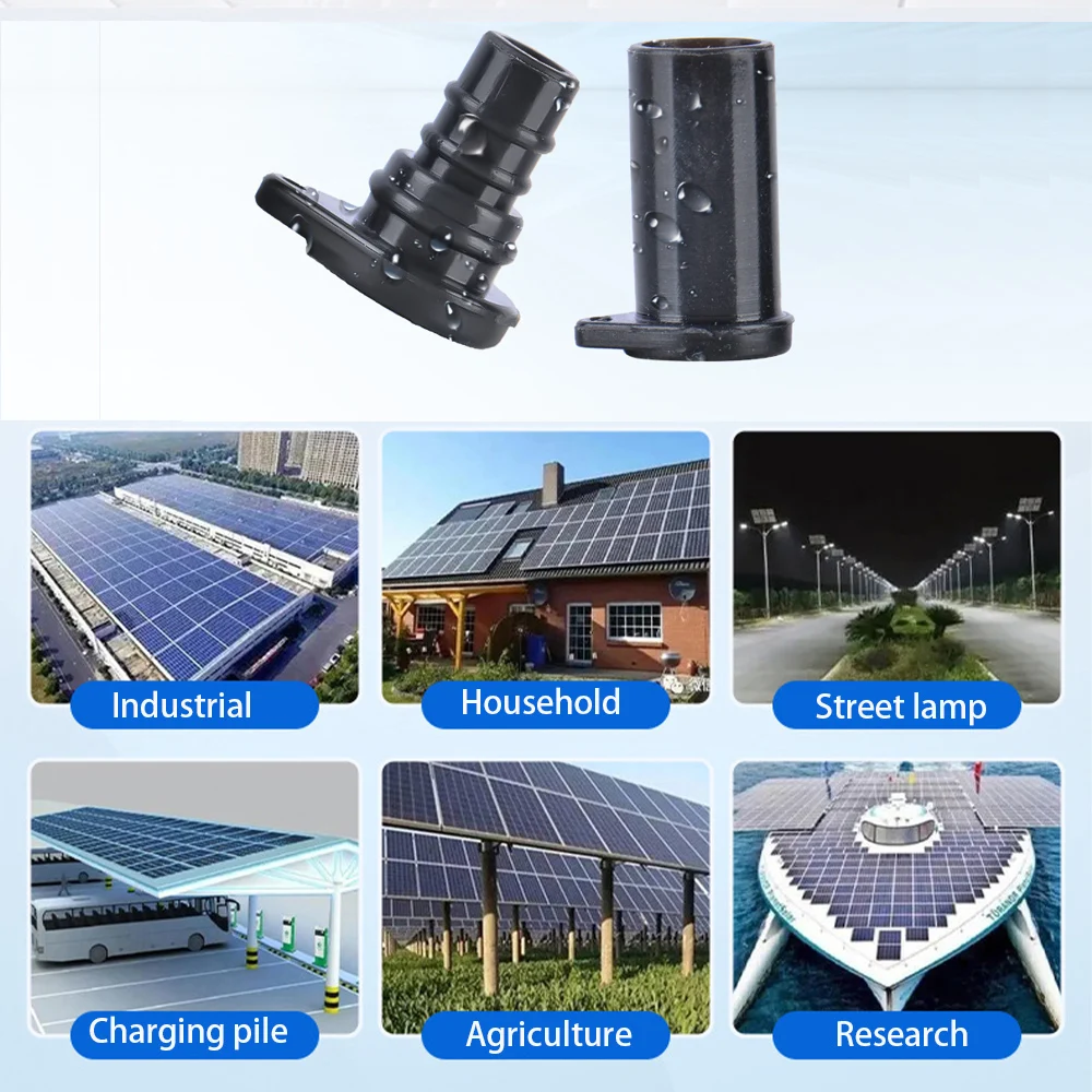 10/30 Pairs Dust Caps Waterproof Solar Panel Connector SOLAR PV Connector Rubber Cover Solar Plug Cover Flame Retardant Sleeve