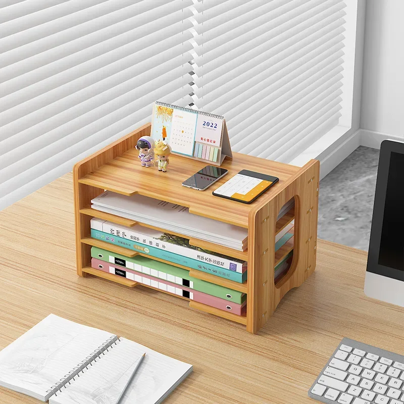 파일 보관함 다층 파일 랙 사무용품 완전한 파일 프레임 폴더 보관함 데스크탑 파일