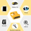 USB Charger Adapter for Dewalt 18V 20V Li-Ion Battery with USB and Type-C Fast Charging DCB200 DCB205 (Without Battery) 3
