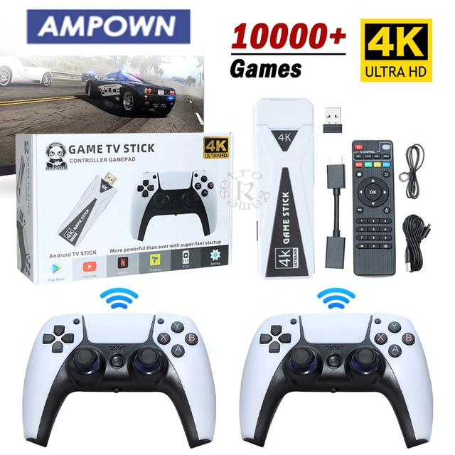 Game Stick 4K Retro Video Game Console Wireless Controllers TV HD 10000+  Games Handheld Game Console For PS1/MAME/GBA Emulators - AliExpress