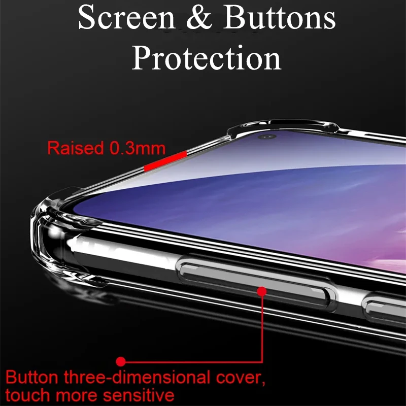 Enhanced Product Title:  
Premium Transparent Silicone Shockproof Case