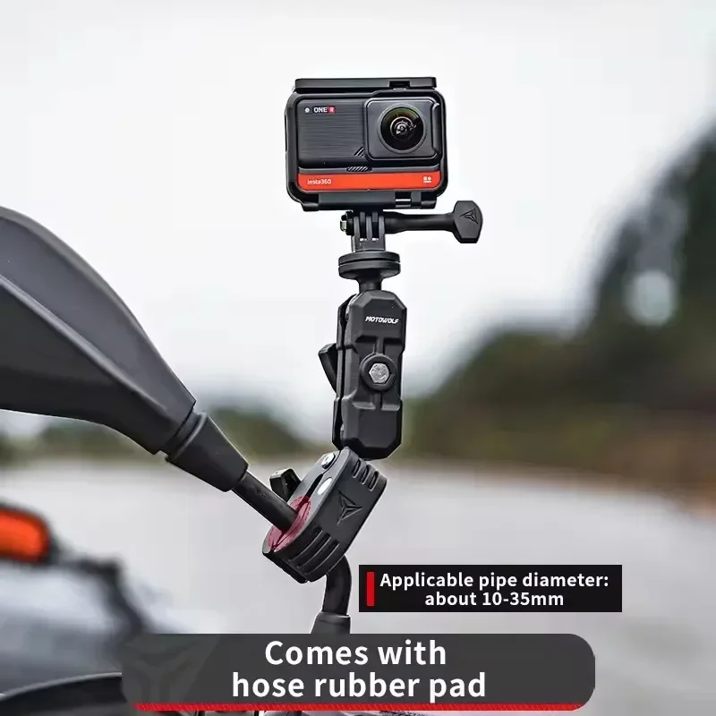 Support Guidon Vélo Caméra Action 360° - Fixation Moto Stable