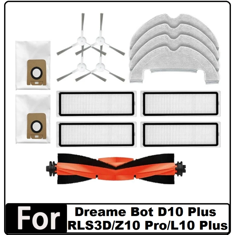 

Запчасти для робота-пылесоса Dreame Bot D10 Plus RLS3D, Z10 Pro, L10 Plus, 15 шт.