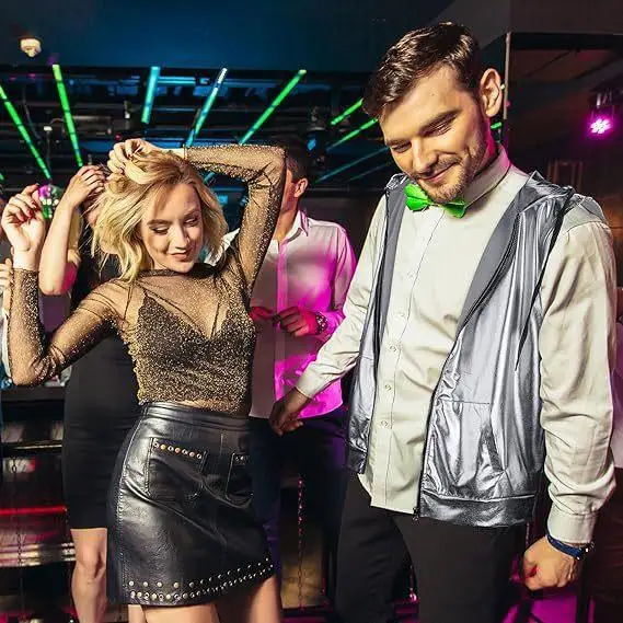 Shiny Nightclub Glossy Gold Mens Vest Hooded Sleeveless Jacket Steampunk Disco Party Dress Casual Hip Hop Vest Unisex Waistcoat 2
