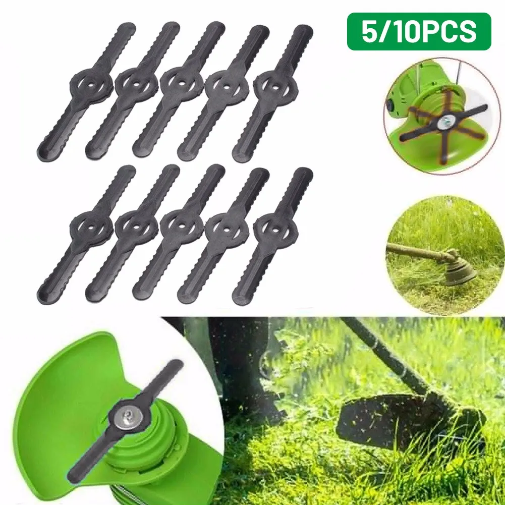 

5/10Pcs Brush Cutter Blade Plastic Grass Trimmer Head Blades Electric Lawn Mower Garden Brushcutter Spare Parts Accessories