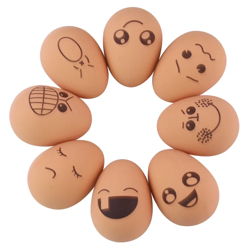 6 Fake Rubber Bouncy Eggs - Realistic Prank Joke Toys For Kids & Stocking Stuffers