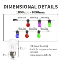 10m 20m 30m 12V LED Outdoor String E27 S14 RGBW TUYA APP Controller Waterproof Patio Backyard Holiday Lights Decoration Garden - Image 2