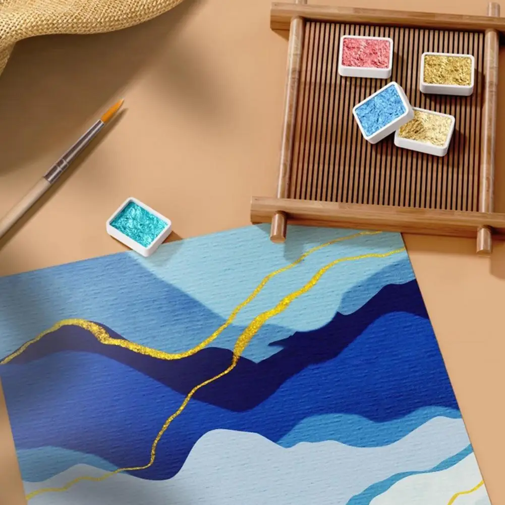 24/36/48/60Pcs/Set Shifting Watercolor Paint Kit Metallic Forestry Painting Palette Paint Box Beginners Artists DIY Art Supplies