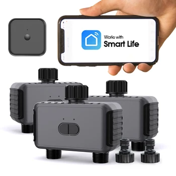 WiFi Bluetooth-compatible 2 Outlet Garden Water Timer Wireless Programmable Faucet Hose Sprinkler Irrigation Controller Smart 1