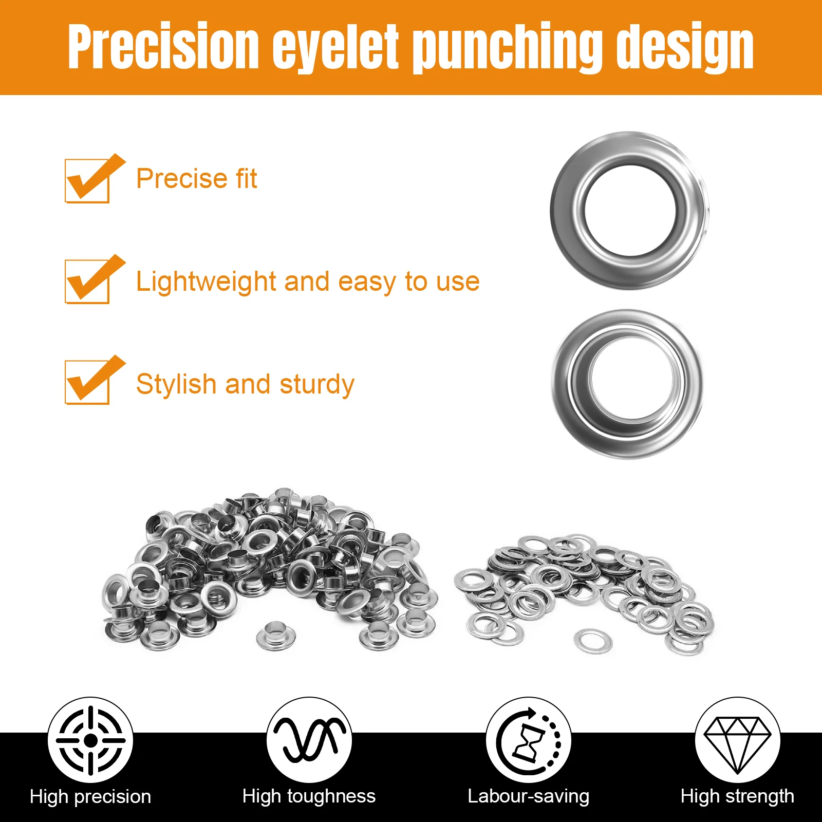 Semi Automatic 8mm Tarpaulin Eyelet Press Buckle Making Machine Puncher Eyelet Feeding Tool for Banner Awning Poster