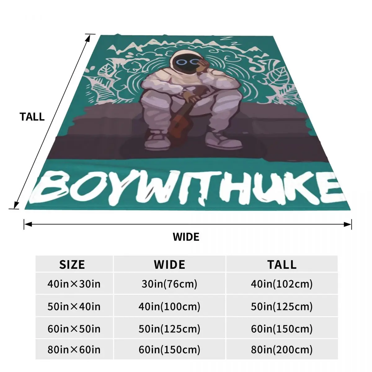Throw Blanket BoyWithUke Song Micro Fleece Blanket Four Sizes Cartoon Comfortable For Camping AntiPilling Blanket 5