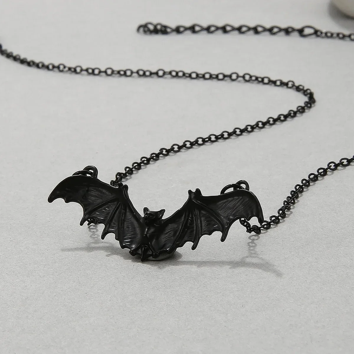 Collana a catena con pipistrello gotico Punk Vintage di moda