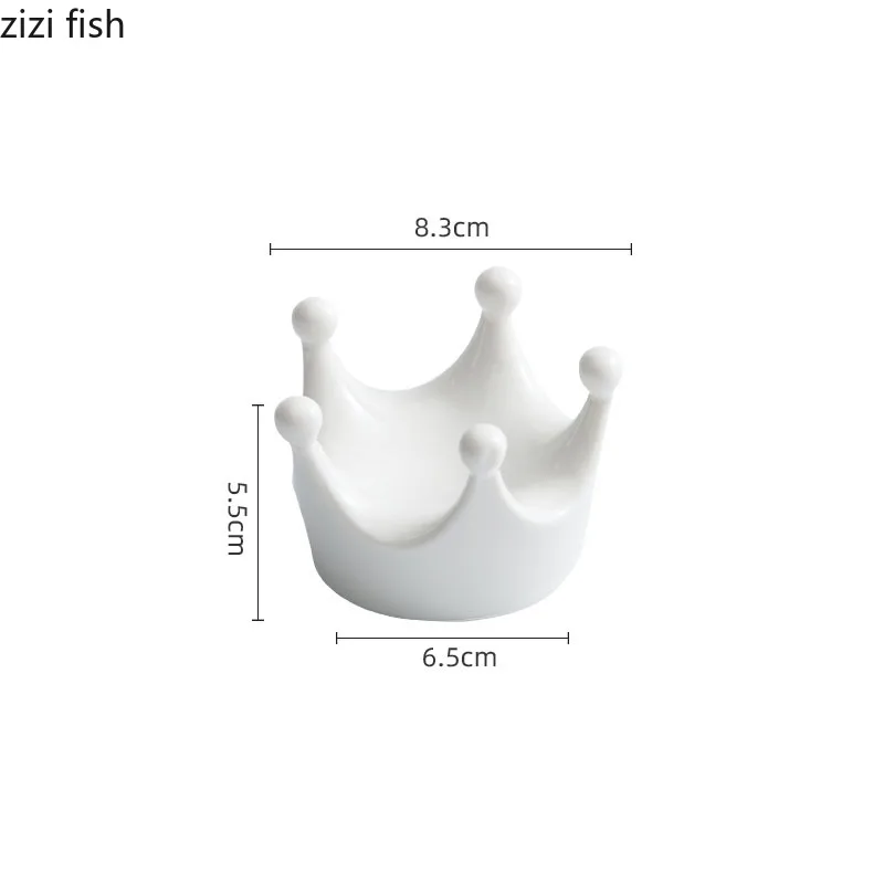 Creative Crown Shaped Ceramic Dim Sum Plate Dessert Dish Sushi Dish Restaurant Molecular Cuisine Display Tableware