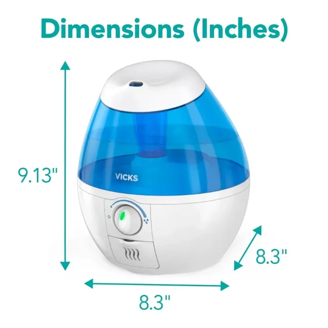 Mini Filter-Free Cool Mist Humidifier 250 Sq Ft White 4