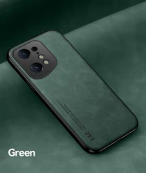 Leather Shockproof Phone Case - Luxury Protective Cover for OPPO A5 2020 (Green)