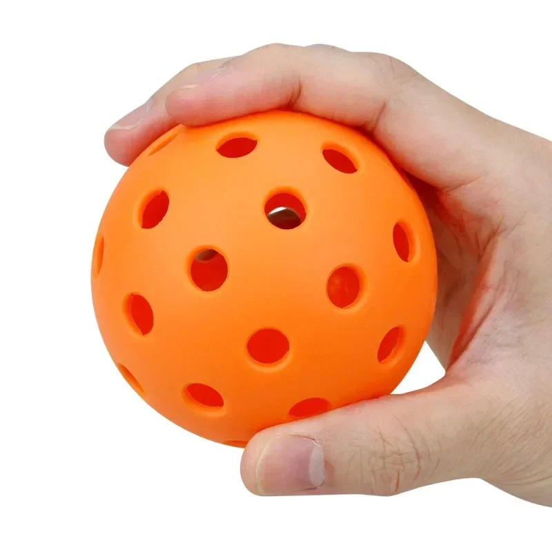 6pcs 74mm 40hole Pickleball hole ball outdoor cricket black net bag