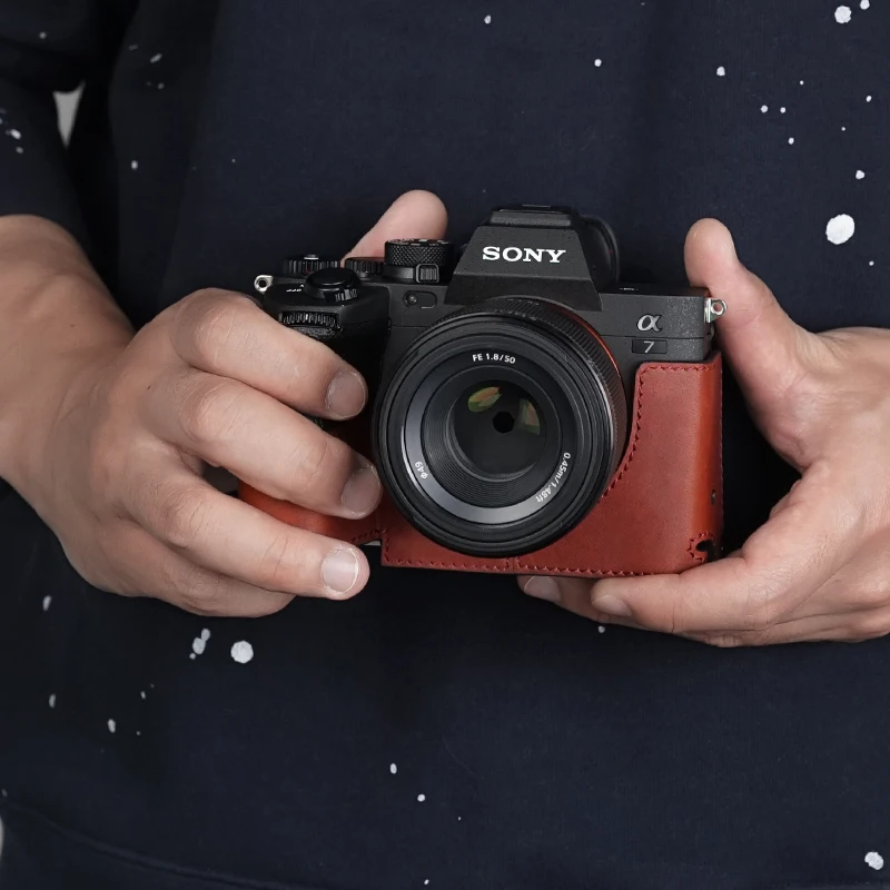 Borsa Per Fotocamera Per Sony A7M4 A7S3 A7Iv Custodia Per Fotocamera Accessori Per Cover In Vera Pelle Fatti A Mano Sony