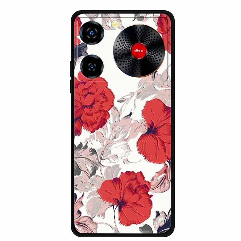 Floral 3D Embossed Shockproof Silicone Soft Phone Case – 6.6 Premium Back Cover
