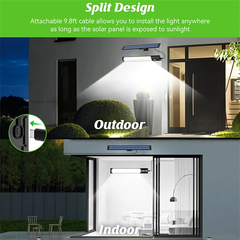 Enhanced Solar Motion Sensor Outdoor Flood Lights with Remote Control - Weatherproof Dusk to Dawn Security Lamp