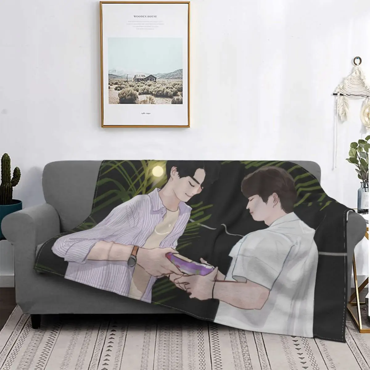

2gether TV Show Series Knitted Blankets Flannel LGBT Sarawat Super Warm Throw Blankets for Outdoor Travel Bed Rug