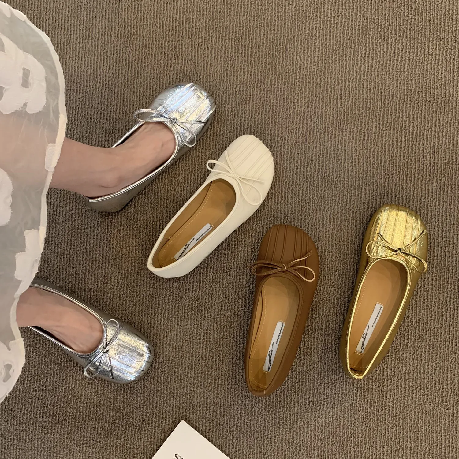 Comprar Zapatos Planos Mujer Zapatos Planos Hebilla Beige Temporada Verano  2021