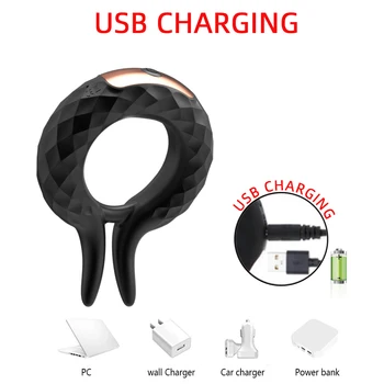 Vibrator Cock Ring Penis Cock Ring on For Man Delay Ejaculation Sex Toys for Men Couple Rings Penisring Toys for Adults 18 3