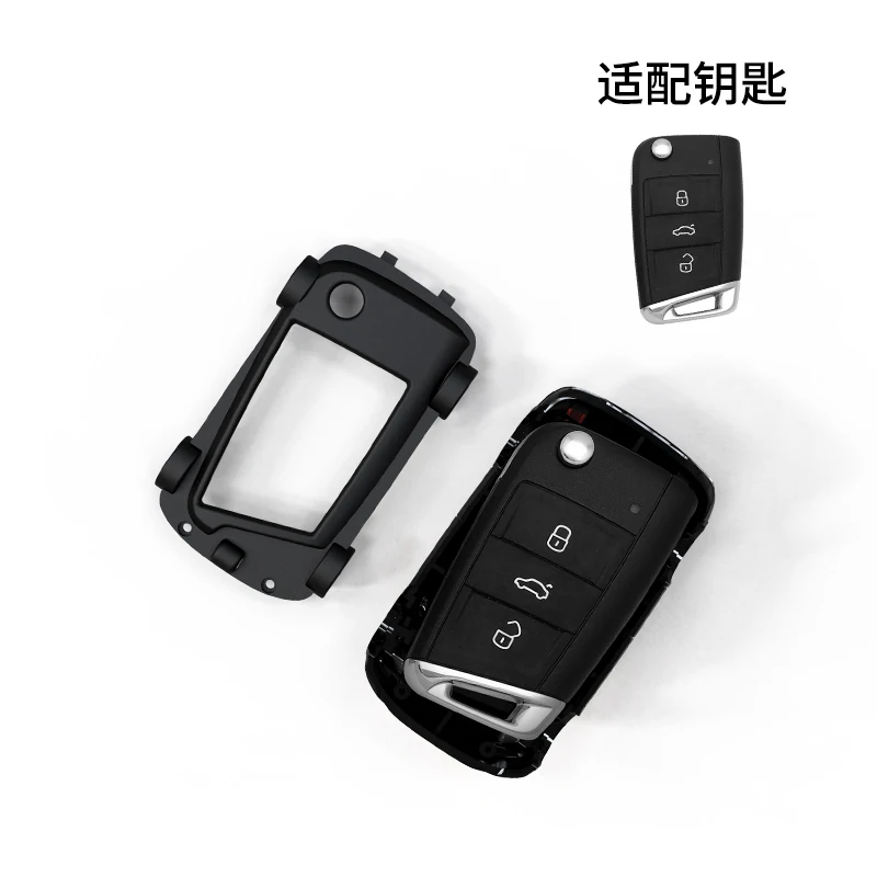 Automodell für Volkswagen VW Tiguan L-Schlüsseletui 3 4-Tasten-Flip-Klappschlüsseletui für MK2 SEAT Ateca Leon FR2 Ibiza Octavia – Detail 2