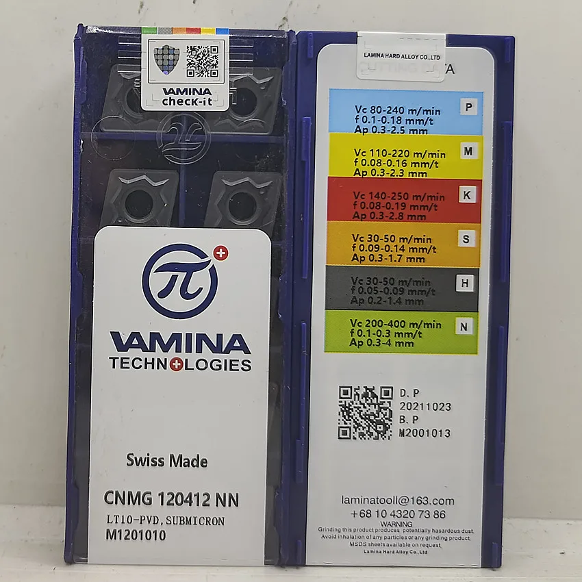 CNMG120404NN LT10/CNMG120408NN LT10/CNMG120412NN LT10 LAMINA CNC 카바이드 인서트 10 개/상자