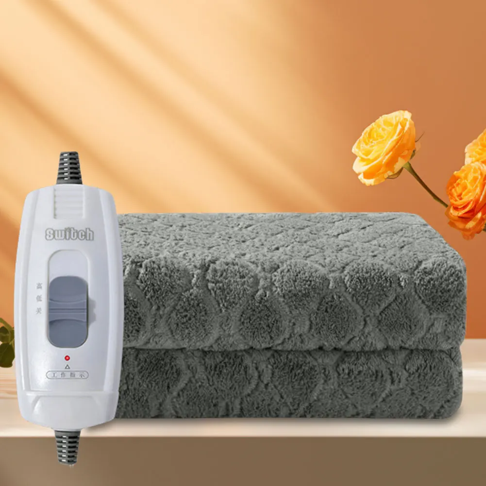 220V Security Plush Electric Blanket Bed Single Fleece Heated Blanket Soft Electric Heating Warmer Heater Carpet 1.5m electric heating blanket