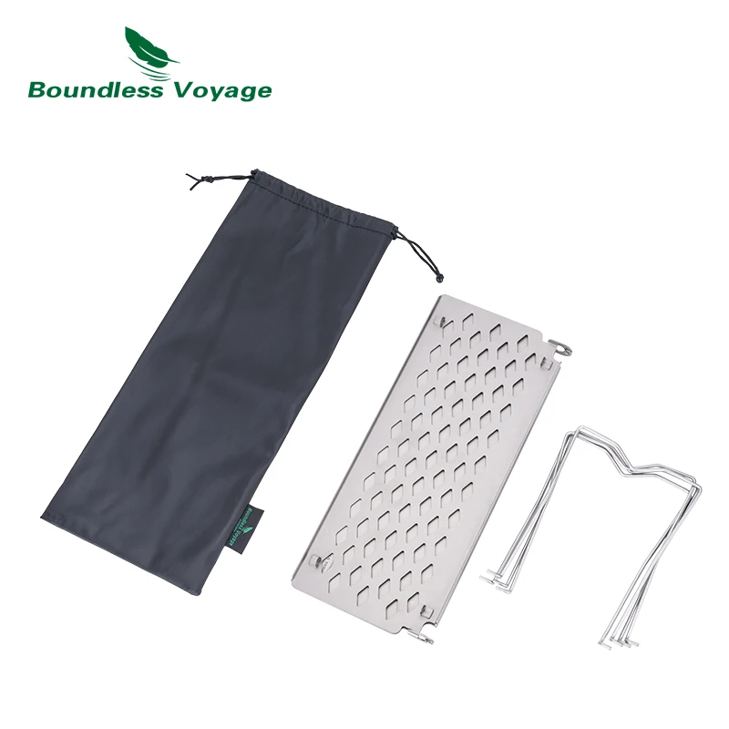 Boundless Voyage Titanium Folding Camping Table with Legs Outdoor Tableware for Camping Picnic Hiking Outdoor Equipment