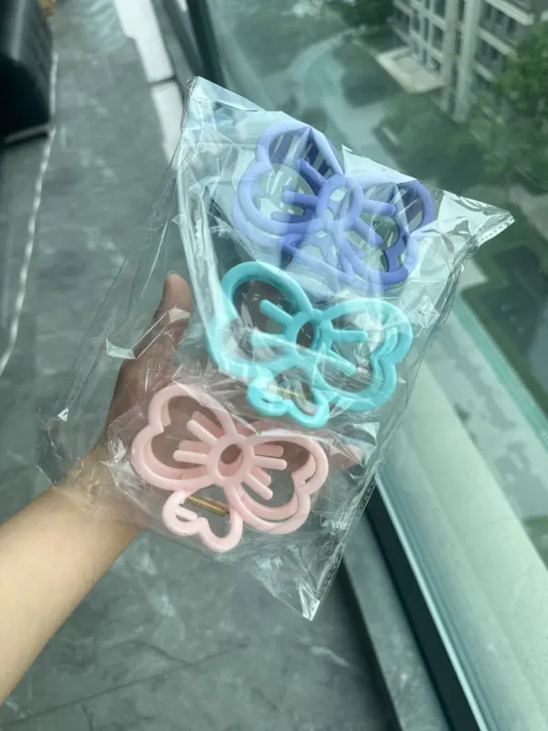 New Candy Color Cat Bow Hair Clip Plastic Claw Clip Fashion Crab Hair Clip For Girls Sweet Hair Claw Women Hair Accessories - Image 3