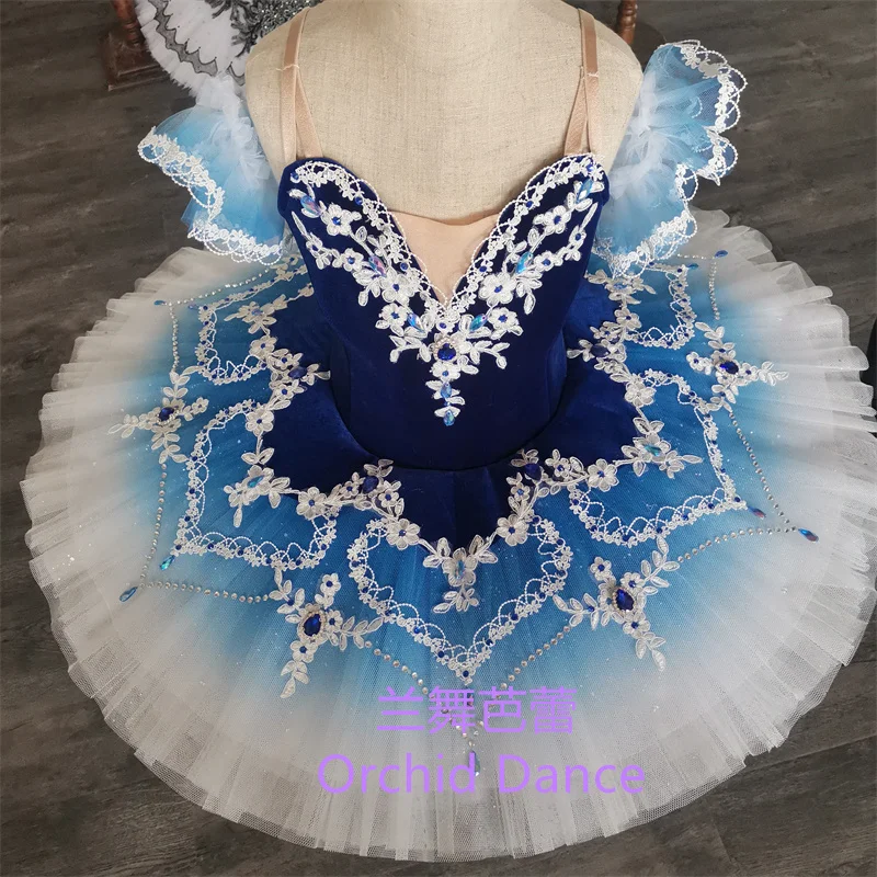 

Блестящая профессиональная высококачественная Женская одежда для соревнований и представлений для взрослых, голубые костюмы для девочек