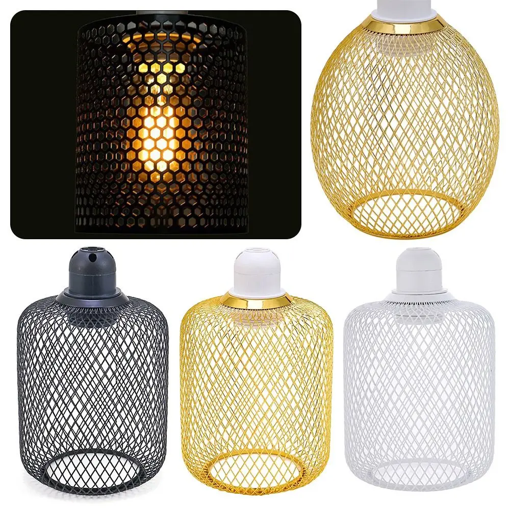 Retro Europa America Style Iron Lamp Covers Illuminazione Per Interni Paralume Apparecchi Di Illuminazione Paralume Mesh Ball Home Decoration