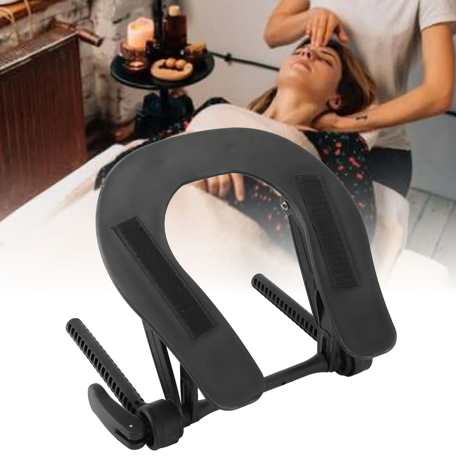 Massage Table Face Headrest Hook Loop Fastener Adjustable Easy Installation Massage Bed Headrest Stand For Beauty Salon
