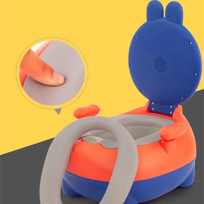 New Children's Potty With Sound Baby Children Travel Toilet Training Seat Portable Bowl Cartoon Boy Girl Pot Music Function Kids 3