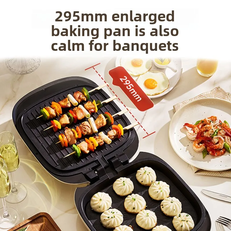 Double heating domestic pancake pan electric frying pan deepening and enlarging multi-function pancake stall 2