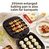 Double heating domestic pancake pan electric frying pan deepening and enlarging multi-function pancake stall 2