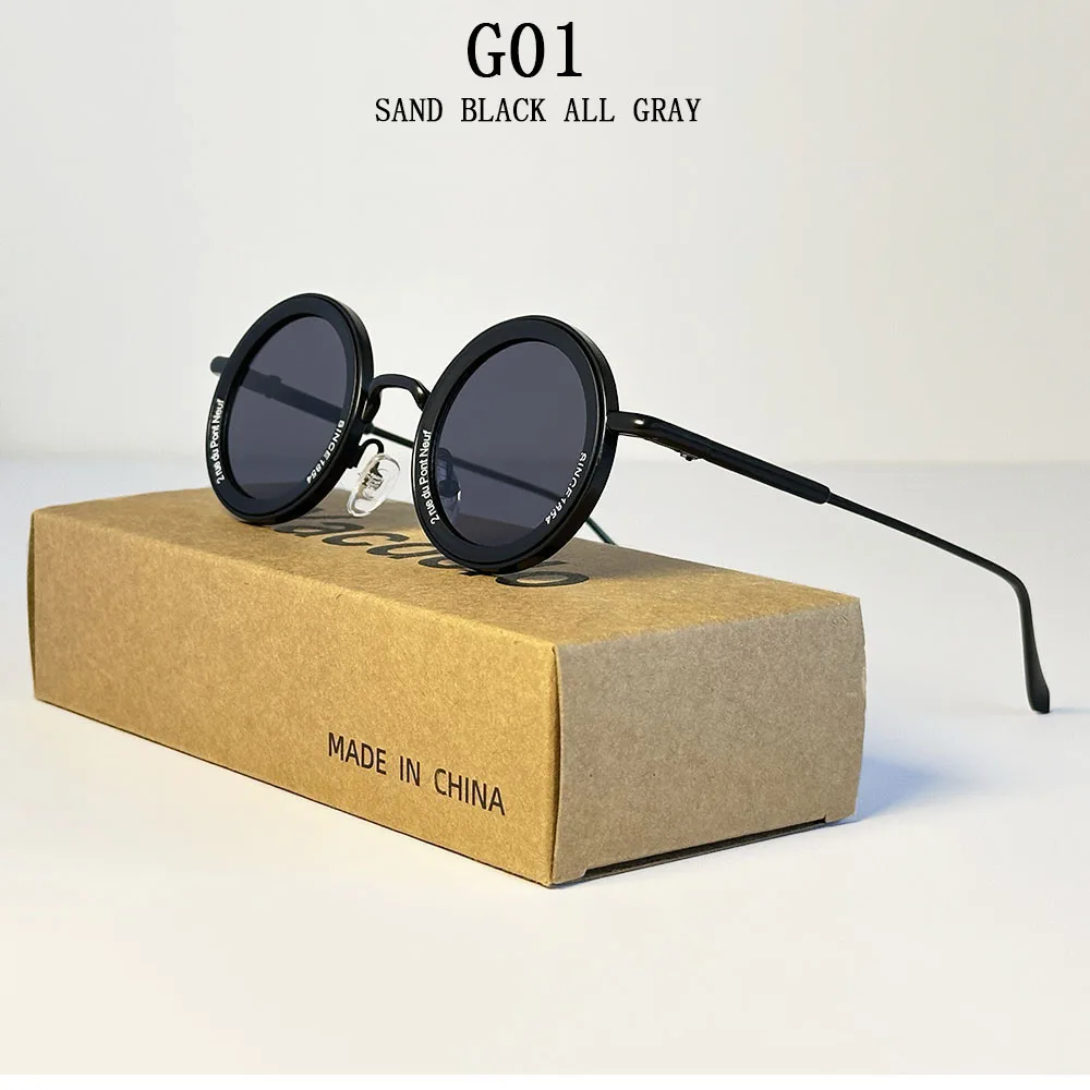Retro Steampunk Sonnenbrille Männer Luxus Runde Sonnenbrille Frauen 2025, Punk Mode Gläser Lunette De Soleil Homme Lentes De Sol Mujer – Detail 5