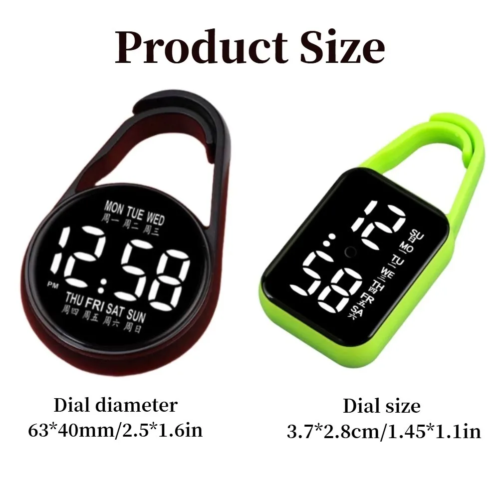 LED 전자식 휴대용 방수 포켓워치 포켓형 디지털 디스플레이 야광 포켓워치