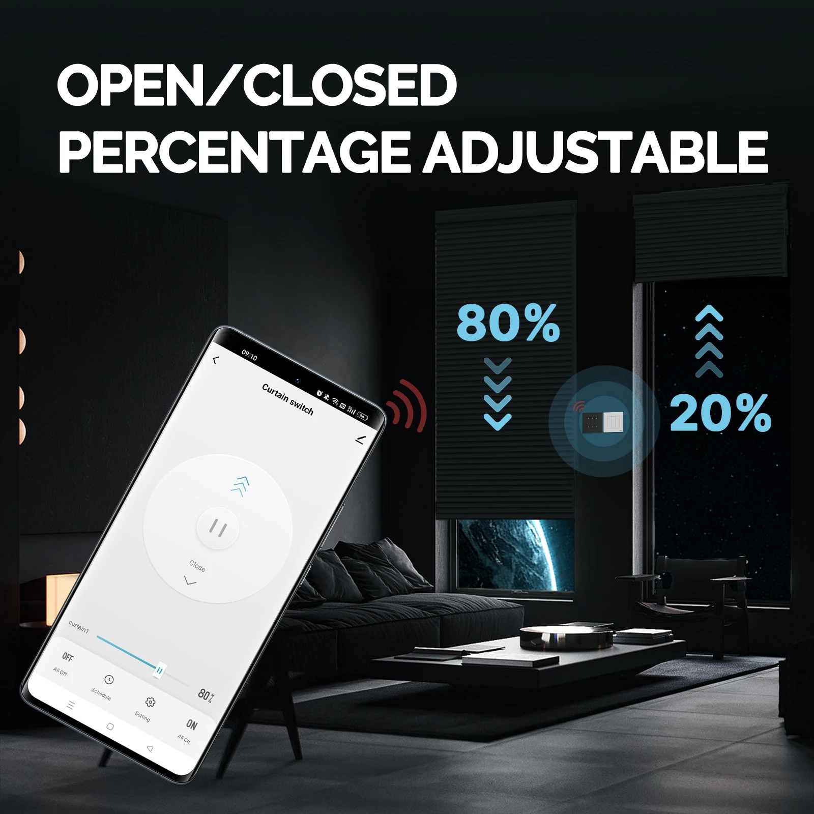 Interruttore Per Tapparella Wi-Fi Intelligente, 2.5D, Compatibile - Foto 11