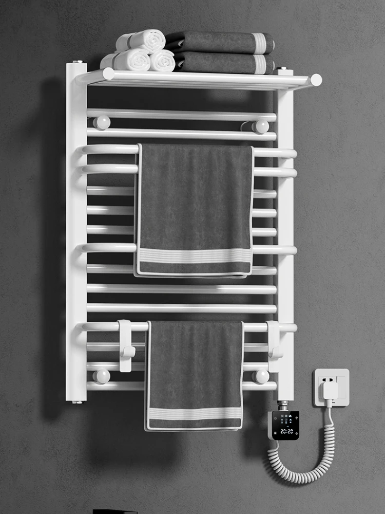 ราวแขวนผ้าเช็ดตัวไฟฟ้า สำหรับห้องน้ำ พร้อมระบบทำความร้อน อบแห้งผ้าเช็ดตัวอัจฉริยะ  ราวแขวนผ้าคาร์บอนไฟเบอร์  Toalheiro Eletrico เครื่องอุ่นผ้าเช็ดตัวไฟฟ้า 1