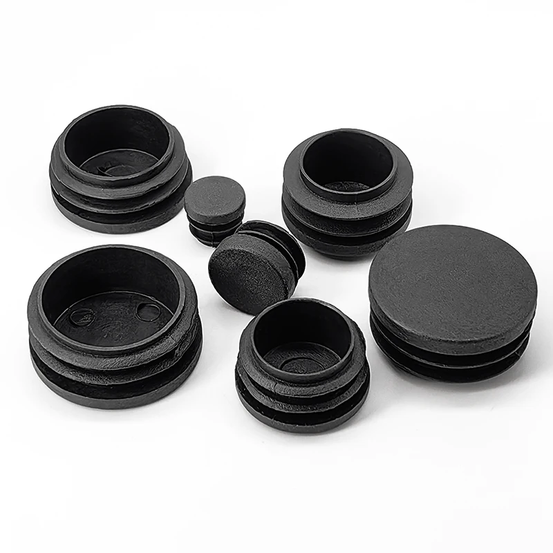 Pipe Plugs 4pcs Round pipe inner plug 25mm tube end cap table chair leg dust cover protector pads leveling feet furniture accessories