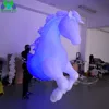Walking 3m Large White Inflatable Horse Costume With Lights Inflatable Cartoon Mascot Costume For Carnival Parade Performance 4
