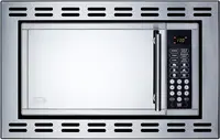 OTR24 24" Built-In Microwave With Mirror Finish Door, Trim, and One-Touch Digital Controls, Stainless-Steel 1