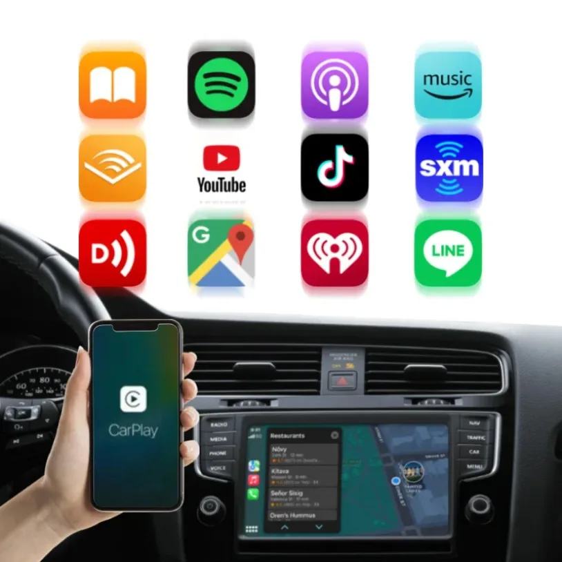 Wireless CarPlay & Android Auto AI Box – Wired to Wireless Adapter for Car Radio