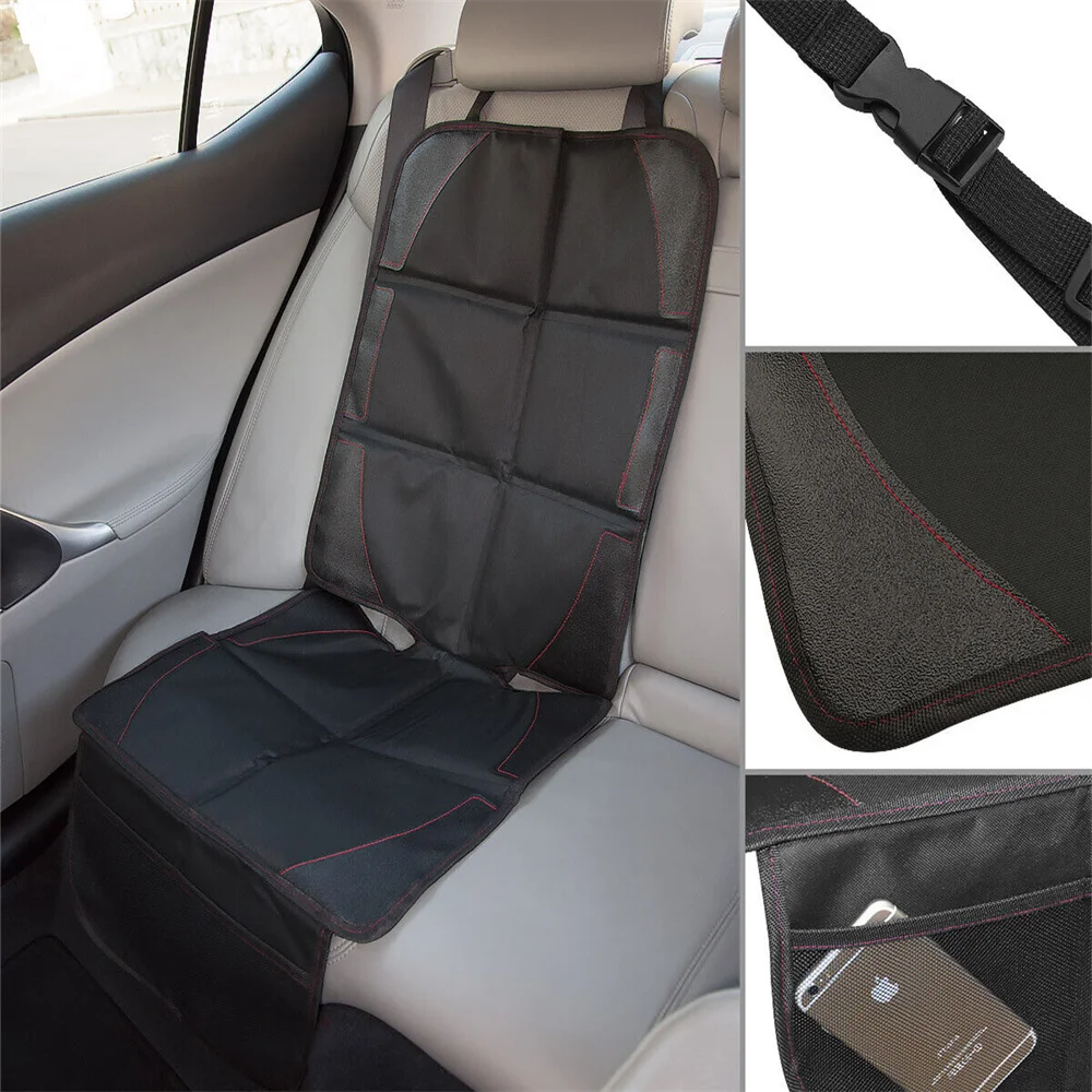 

2pcs Car Seat Protective Pad Child Safety Seat Anti Slip Pad Oxford Polyester PU Car Seat Protector Cushion Mat Interior Supplie