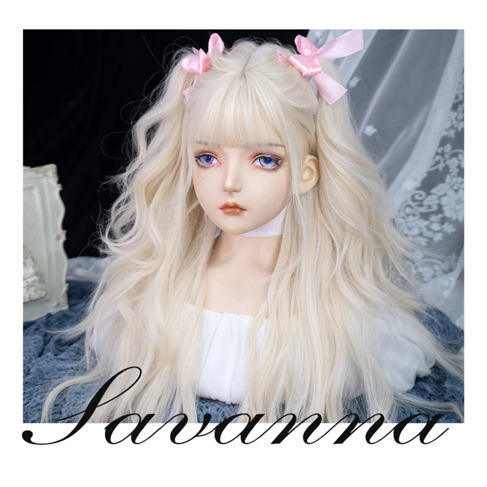 Blonde Synthetic Wig with Bangs for Women Daily Party