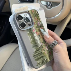 Enchanted Forest Deer Floral Pattern Phone Case Cover - Galaxy S23 Ultra (GRAY)