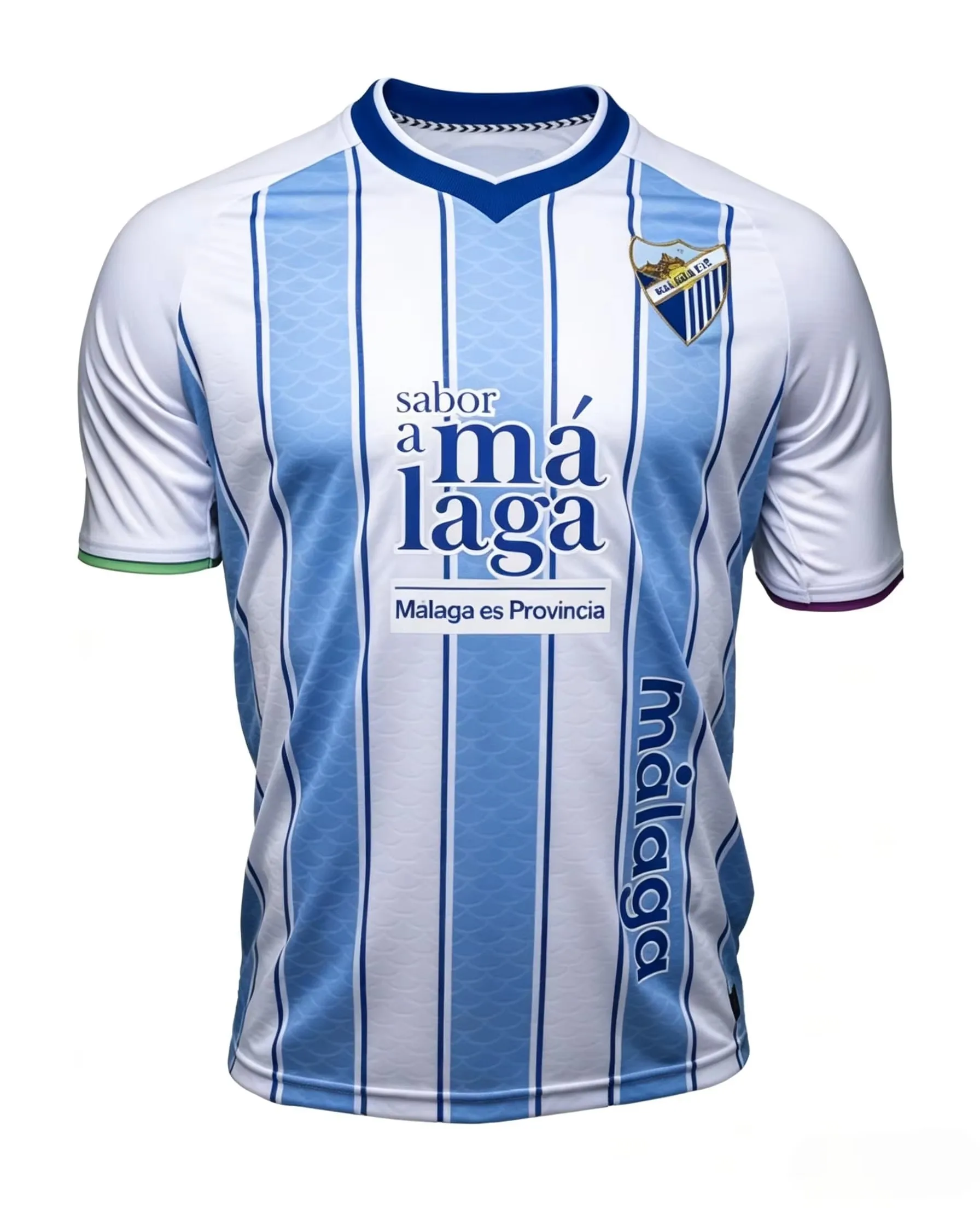 2026 Malaga Style Fußballtrikot Schnelltrocknend Kurzarm Fußballuniform Spieltraining Stadion Fantrikot Familien-Set