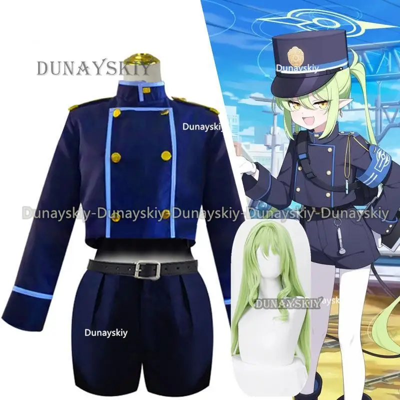 

Blue Archive Railway Academy New Student Lovely Uniform Cosplay Costume Halloween Carnival Party Role Play With Bag